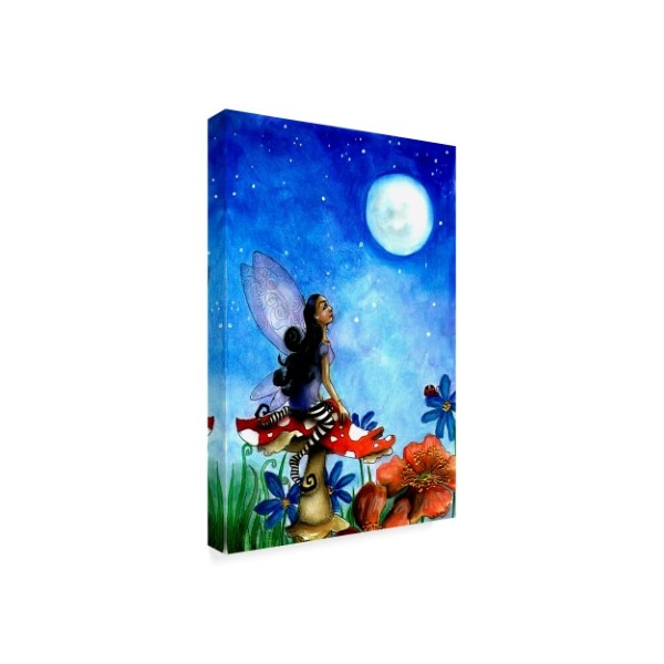 Cherie Roe Dirksen 'Fairy On A Toadstool' Canvas Art,30x47